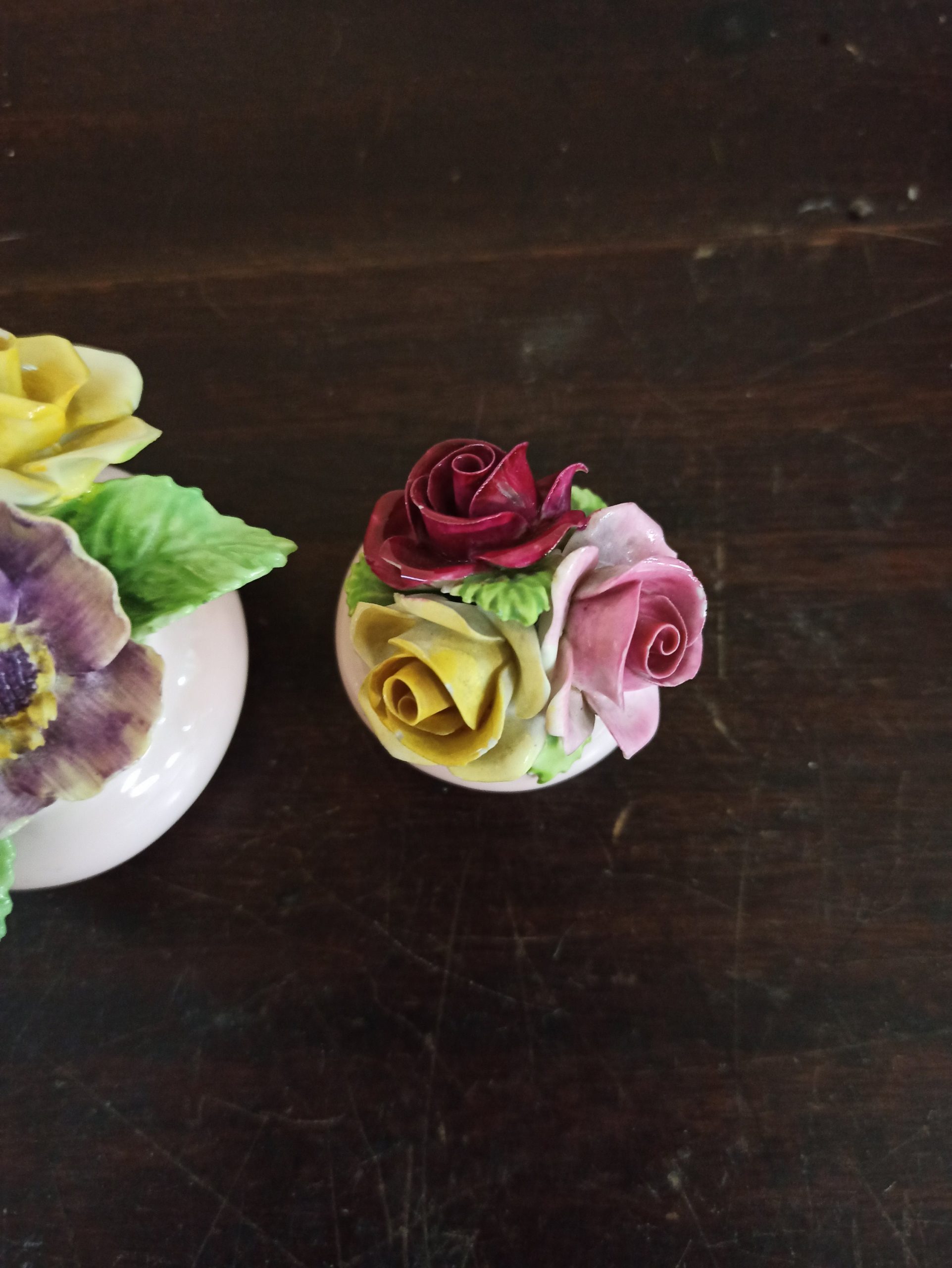 Two Small Pink Floral Bouquet Ornaments - Image 3