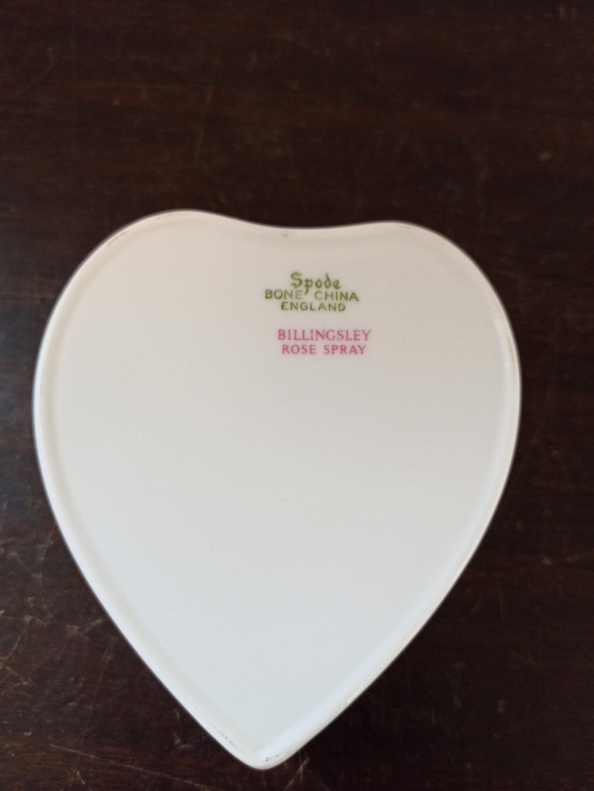 Vintage Spode Floral Heart Shaped Trinket Box. Very Good Condition. - Image 8