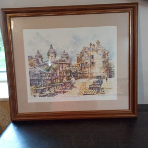 Printed Framed Picture of Dock Side in Hull.