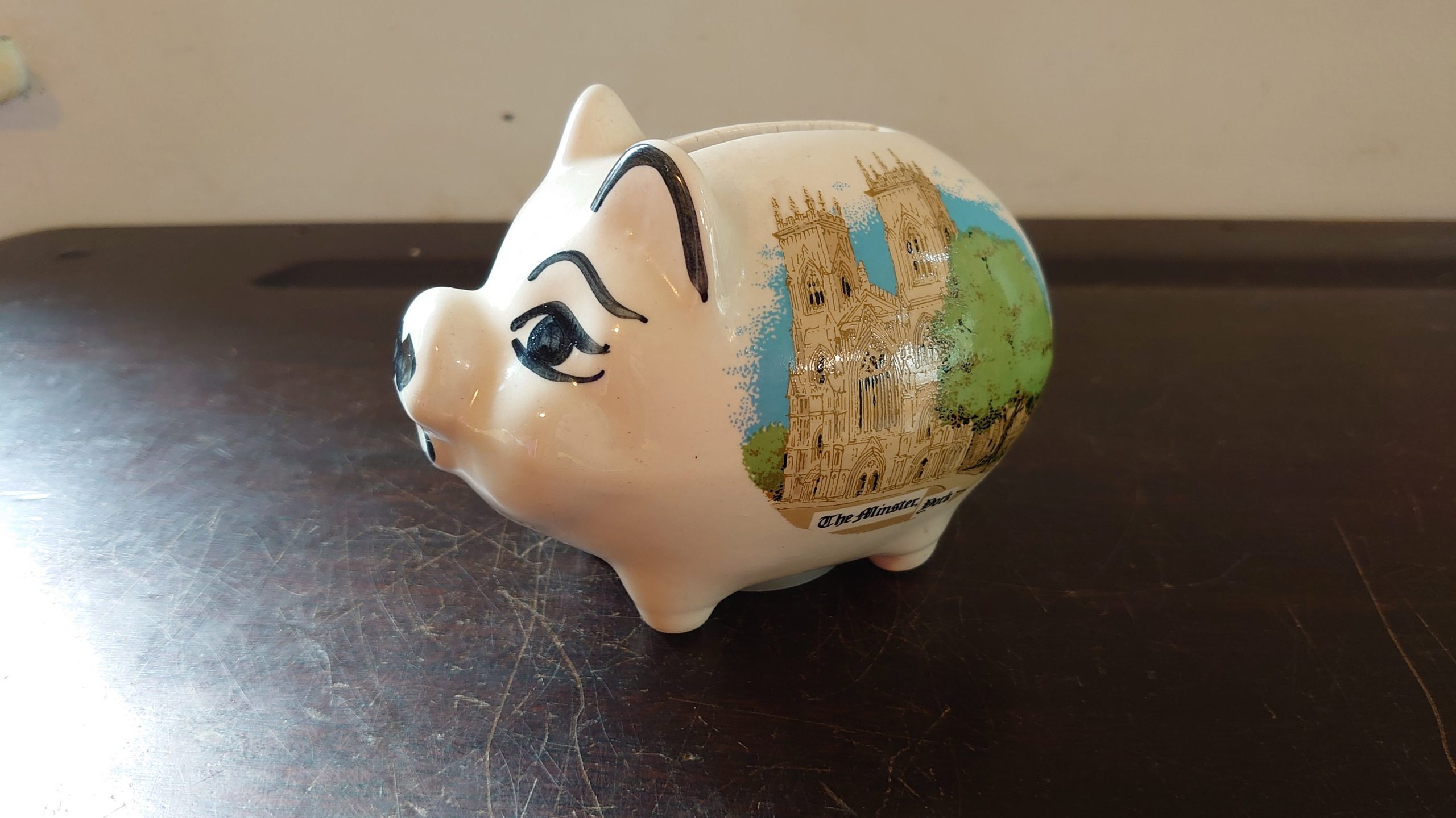 Vintage White Yorkminster Piggy Bank - Yorkshire, UK - Excellent Condition - Image 5