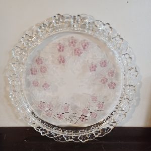 Vintage Glass Serving Plate/Cake Plate.