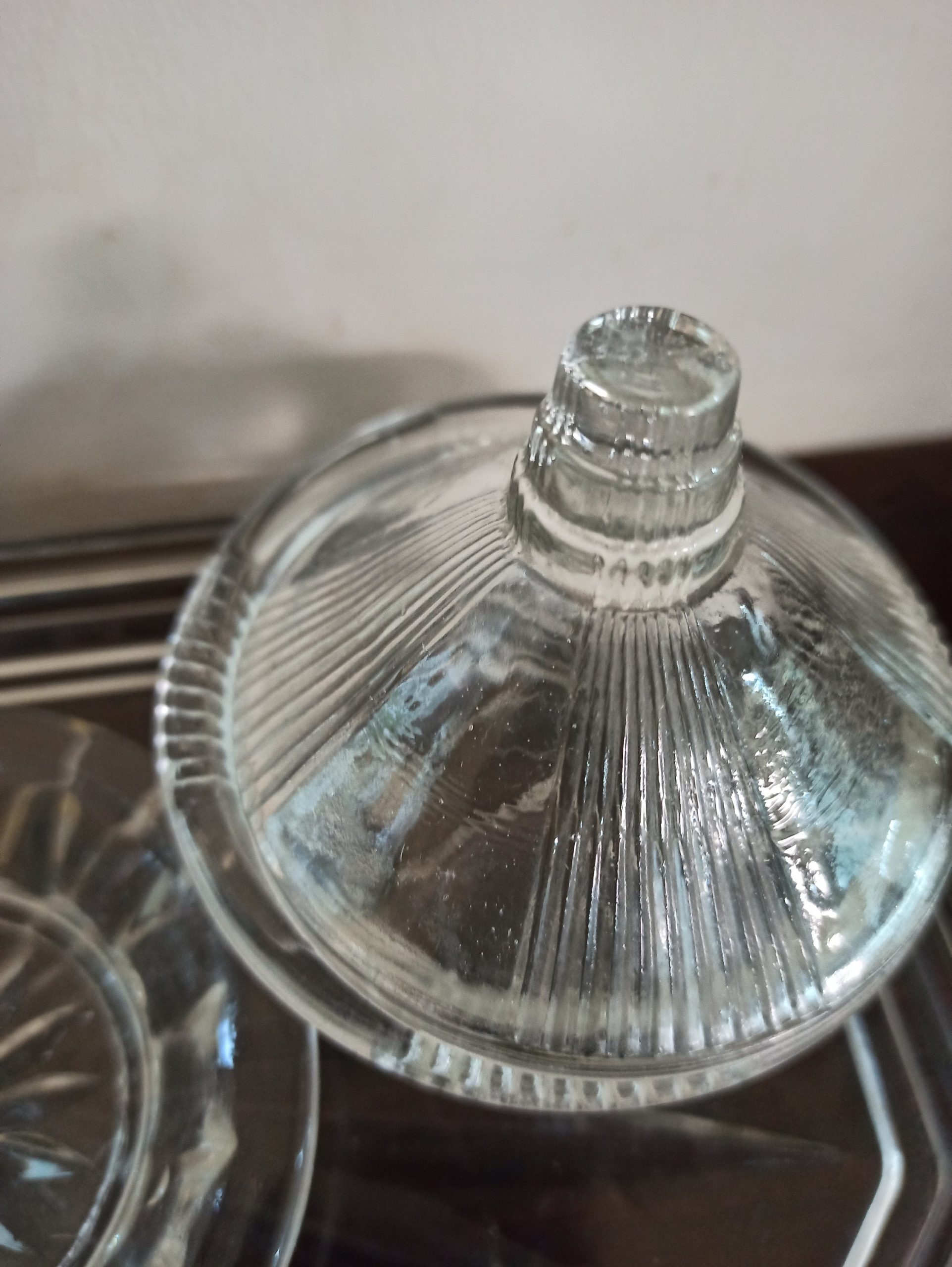 Dressing Table Vanity Set. 2 x Powder Jars And 1 x Ring Holder. Good Condition. - Image 5