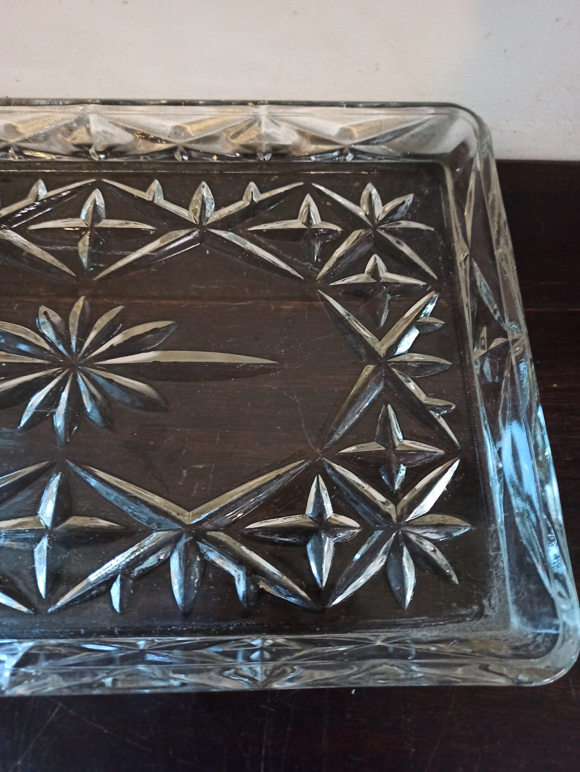 Vintage Glass Dressing Table Vanity Set. 4 Piece. Very Good condition. - Image 9