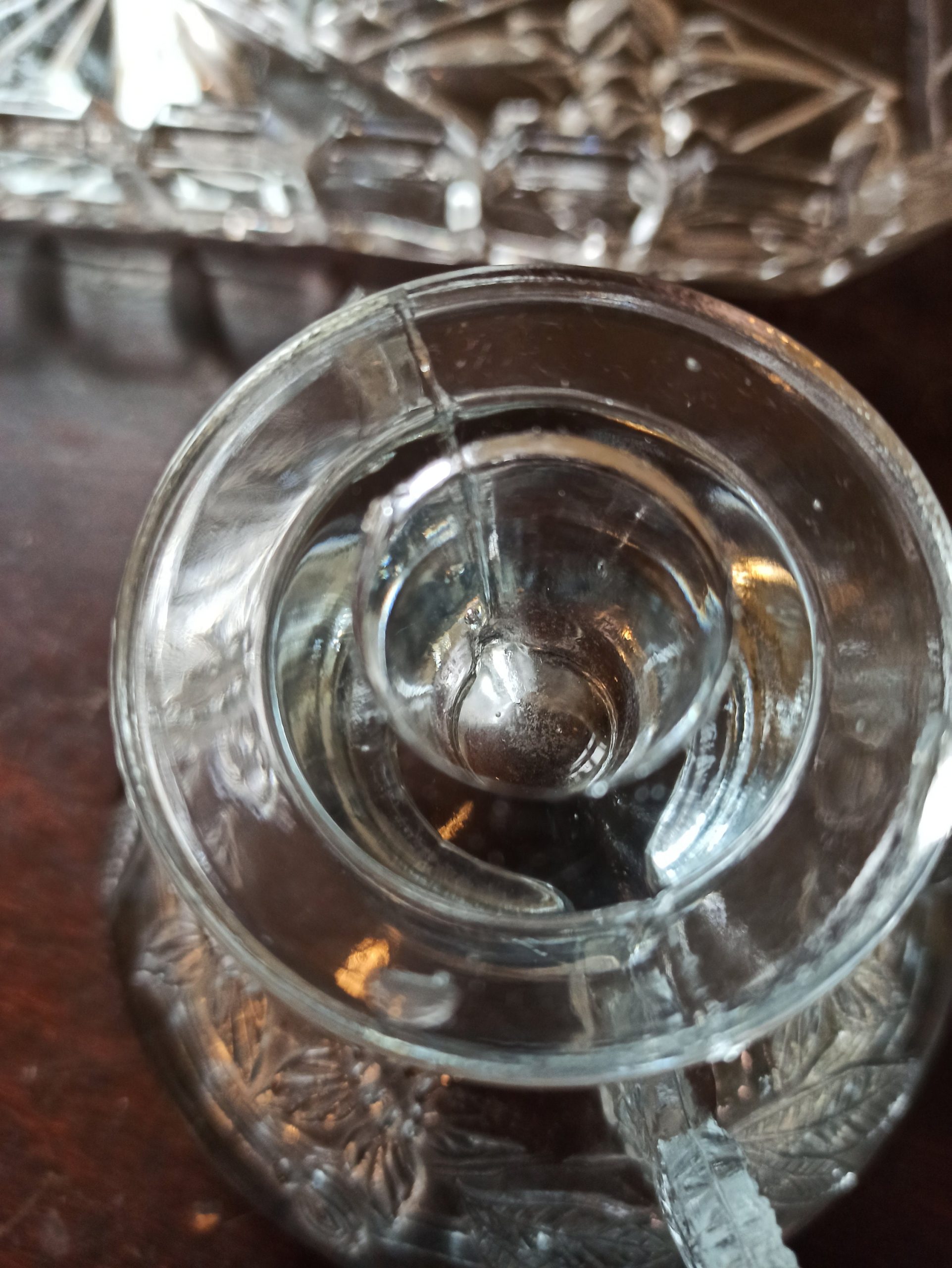 Vintage Glass 4 Piece Vanity Set. Art Nouveau Style. - Image 10