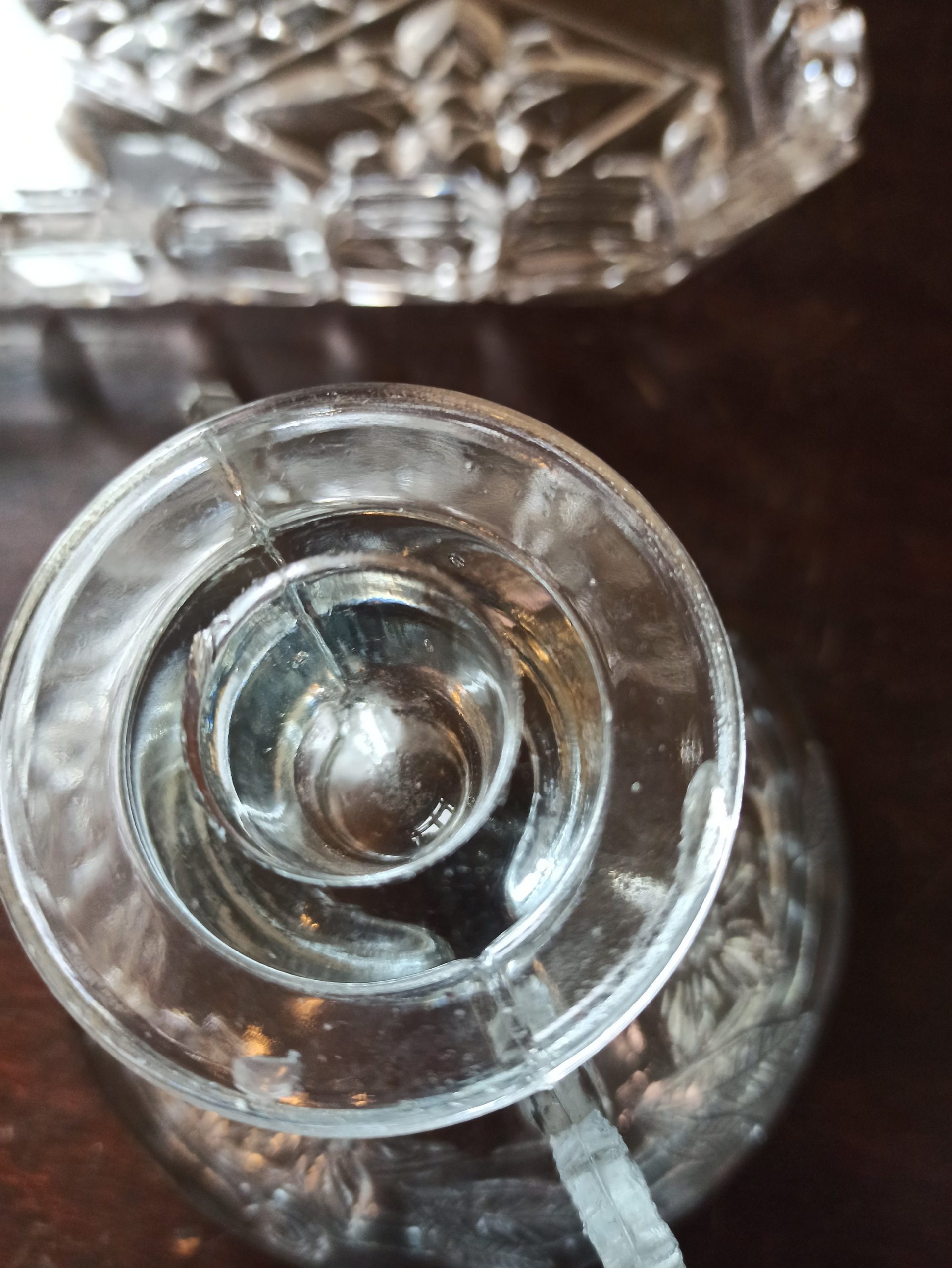 Vintage Glass 4 Piece Vanity Set. Art Nouveau Style. - Image 9