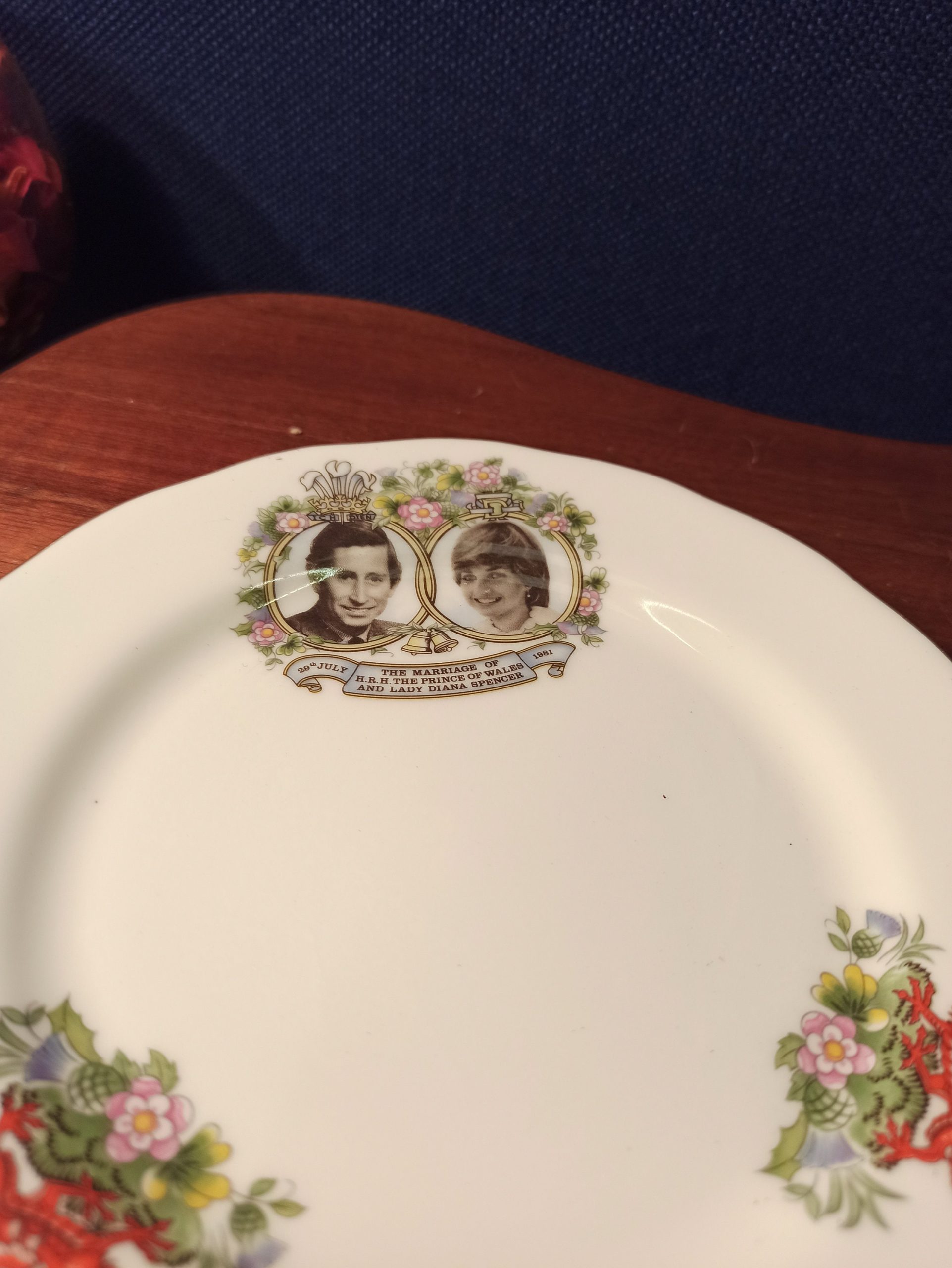 Charles and Diana Wedding Celebration Trio. Cup, Saucer and Plate. Queen Anne Ware. Bone China. 1981. Very Good Condition. - Image 2