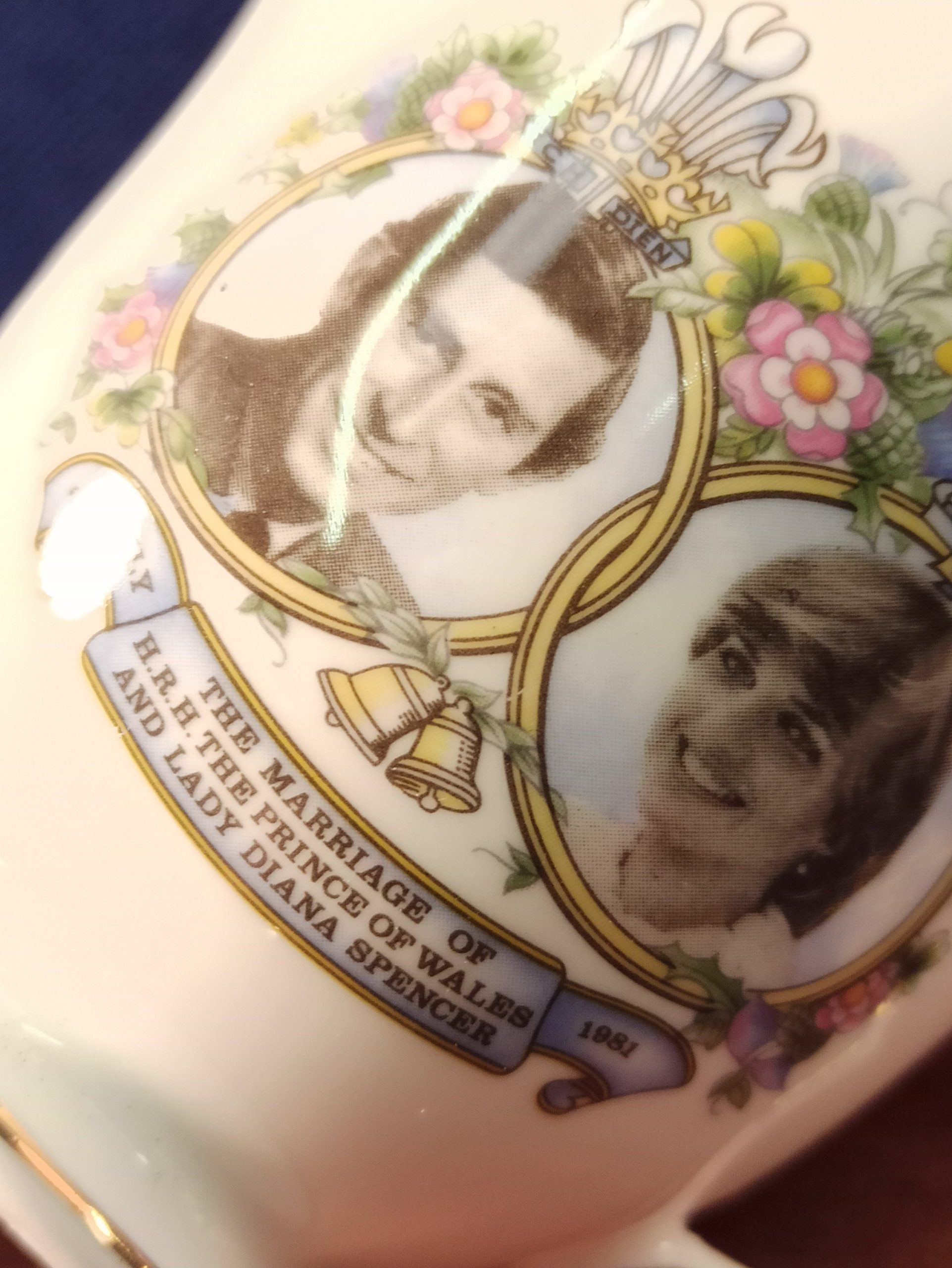 Charles and Diana Wedding Celebration Trio. Cup, Saucer and Plate. Queen Anne Ware. Bone China. 1981. Very Good Condition. - Image 7