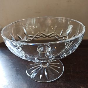 Glass Fruit Bowl or Potpourri Vase. Vintage, Lead Crystal. Very Good Overall Condition.