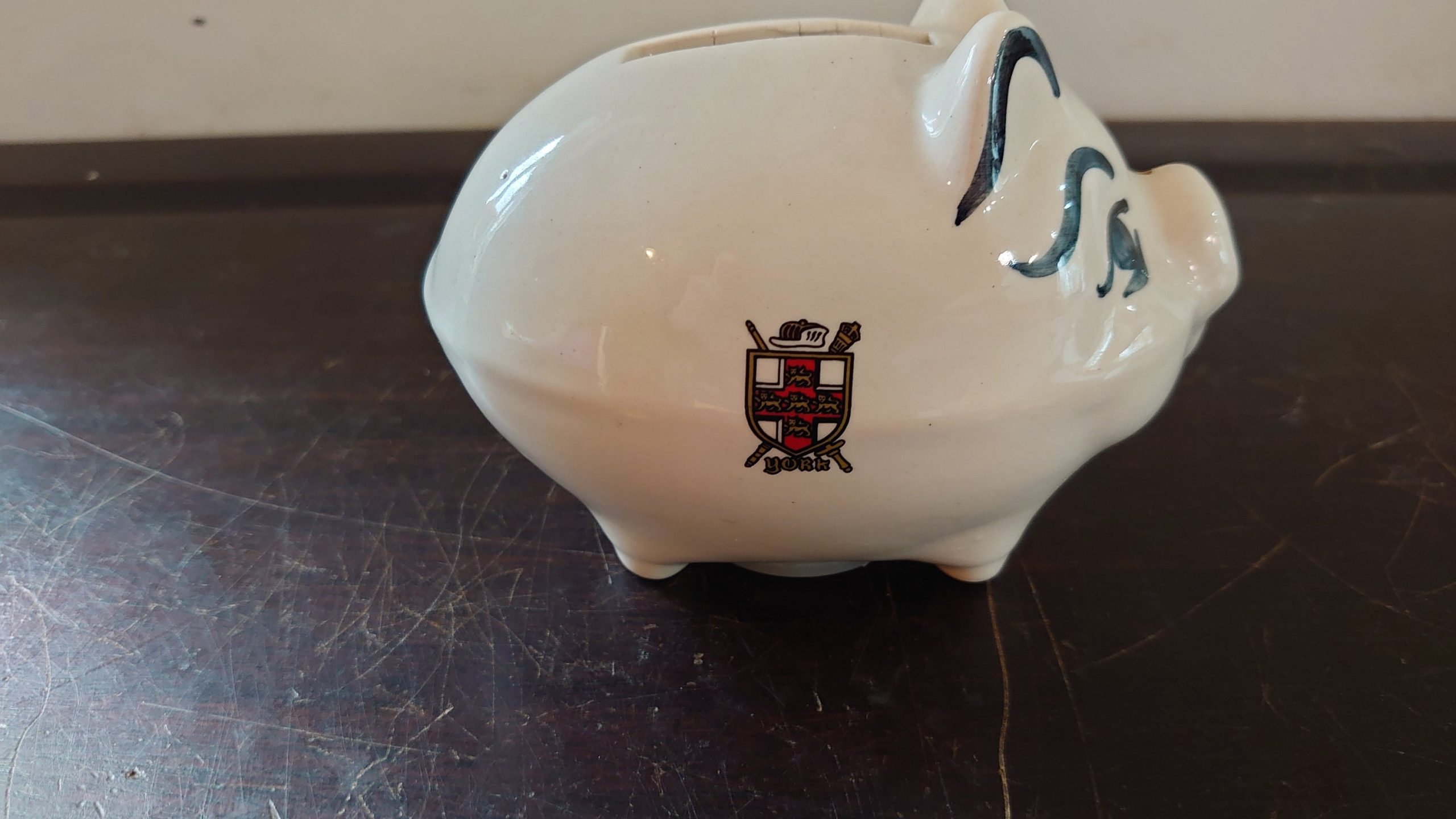 Vintage White Yorkminster Piggy Bank - Yorkshire, UK - Excellent Condition - Image 4