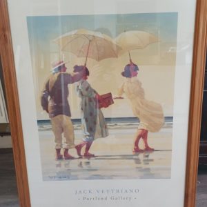 Jack Vettriano Framed Print. 'The Picnic Party'. Excellent Condition. 87.5cm x 67.5cm Including Frame. Portland Gallery.