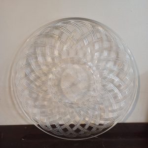 Vintage Glass Decorative Serving Plate / Cake Plate. Very Good Condition.