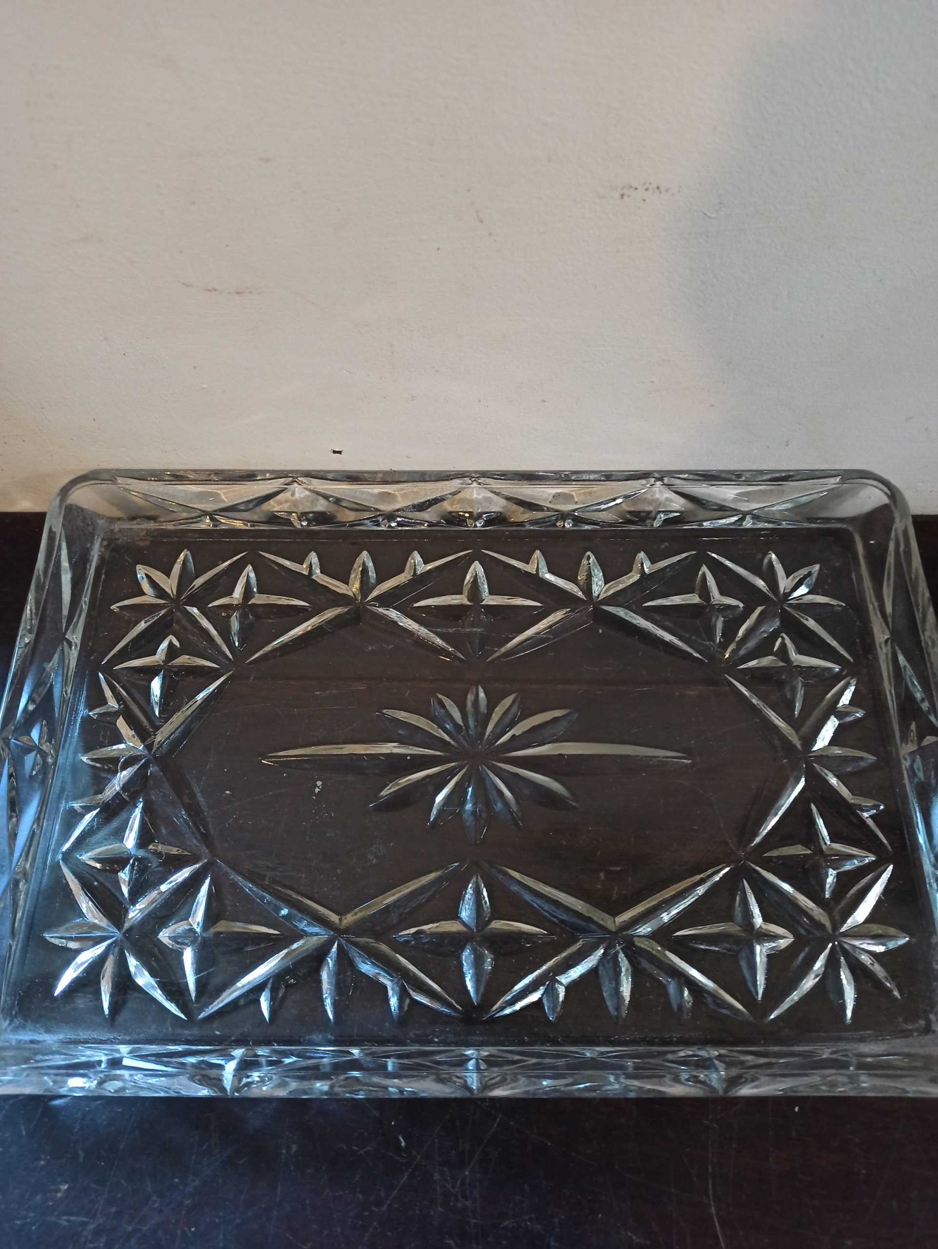 Vintage Glass Dressing Table Vanity Set. 4 Piece. Very Good condition. - Image 8