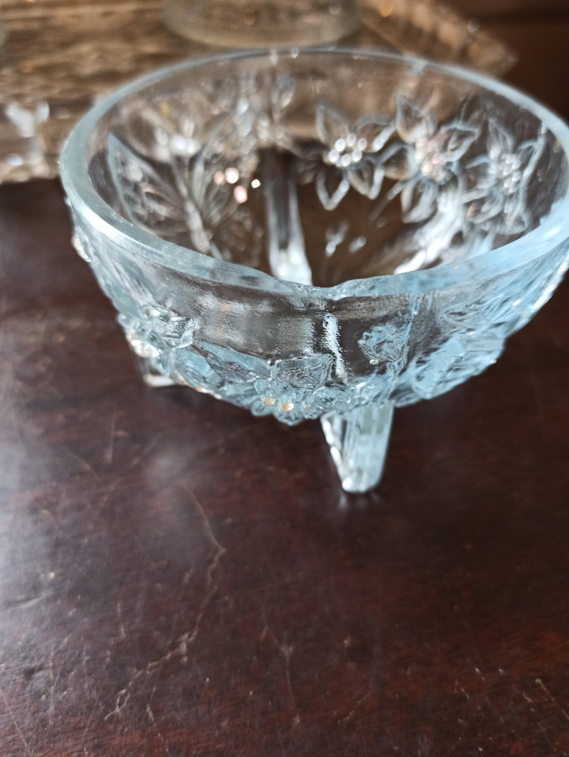 Vintage Glass 4 Piece Vanity Set. Art Nouveau Style. - Image 6