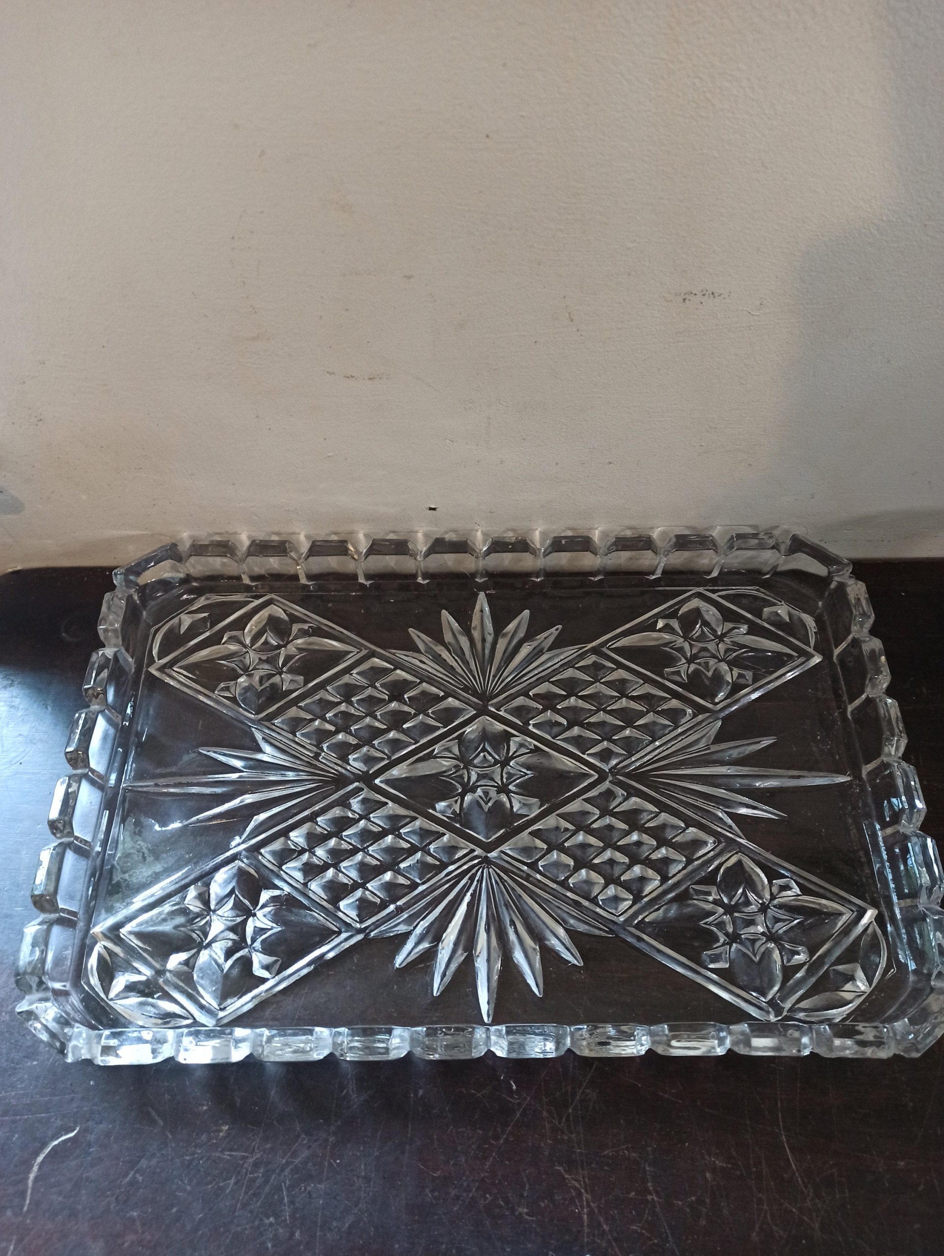Vintage Glass 4 Piece Vanity Set. Art Nouveau Style. - Image 8