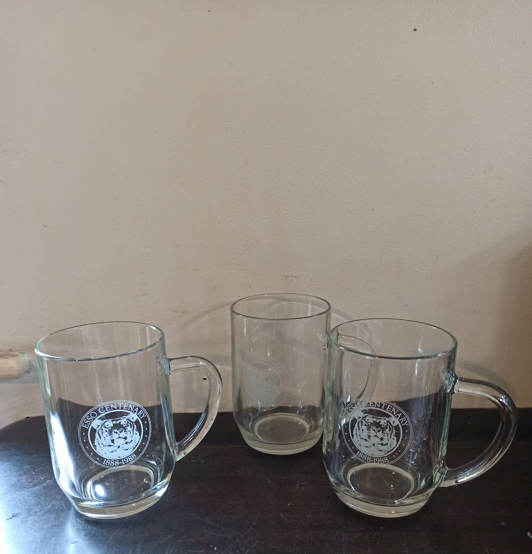 A Trio of Esso Centenary Tankard Glasses. Excellent Condition.