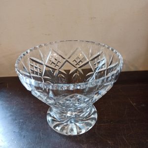 Lead Crystal Potpourri Vase / Petal Vase. Vintage. Very Good Condition. Heavy.