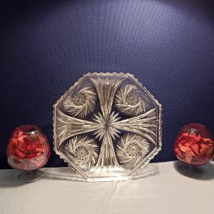 Large Glass Fruit Bowl - Heavy- Excellent Condition