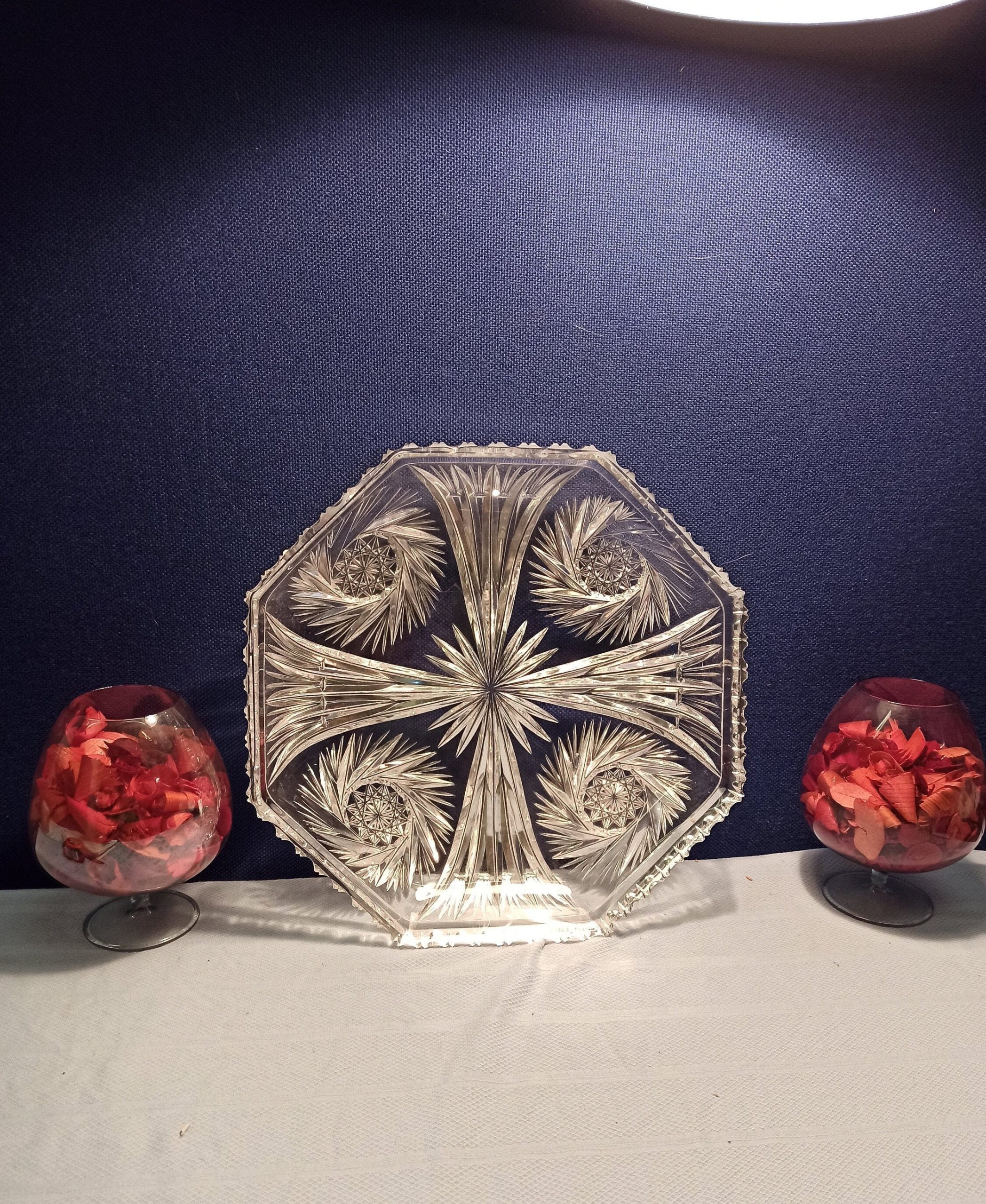 Large Glass Fruit Bowl - Heavy- Excellent Condition