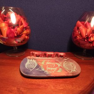 Vintage Polished Stone African Decorative Dish. Good Condition.