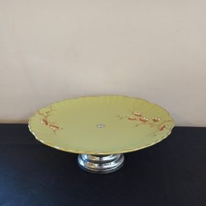 James Kent, Old Foley Decorative Pedestal Cake Stand. Hand Painted.