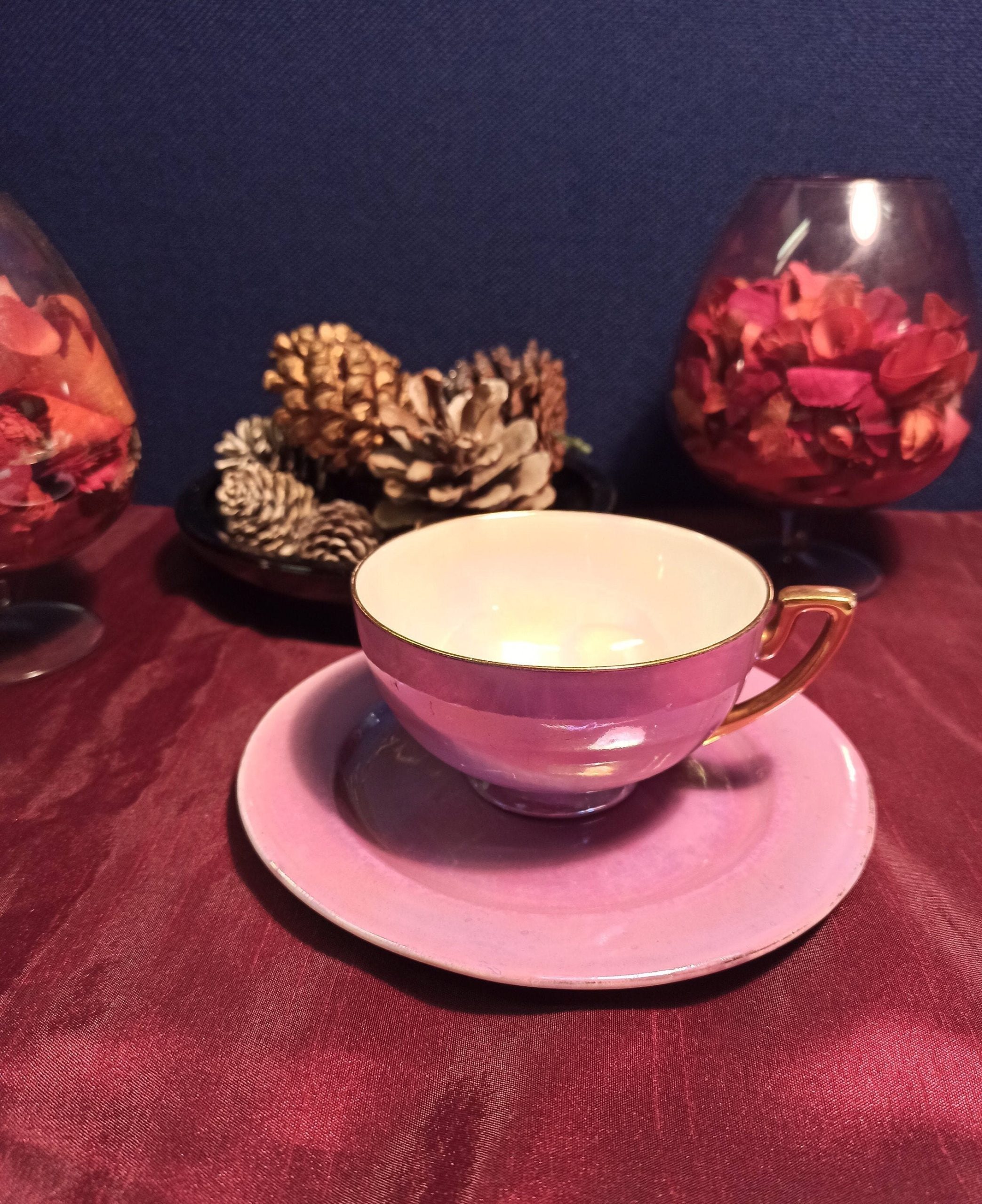 Carlton Ware Lustre Cup and Plate