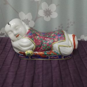 Reclining Ceramic Buddha - Excellent Condition - Length 23cm and height 12cm