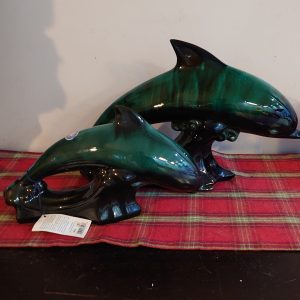 Two Blue Mountain Pottery Dolphins - Canadian Art Pottery - Both in Excellent Condition and with Tags