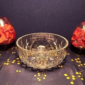 Leaded Crystal Cut Glass Fruit Bowl.