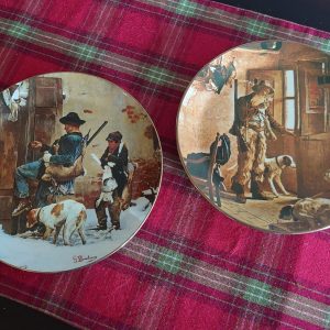 Two Lindrick Pottery Hunting Plates - Giovanni Battista - 17.5cm diameter - very good to excellent condition