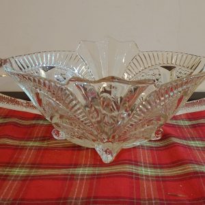 Large Crystal Cut Nut/Fruit or Christmas Bowl - Excellent condition - 39cm wide - Very Robust!