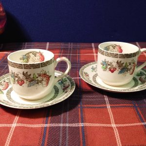 Johnson Brothers Indian Tree Design Cup and Saucer Pair - Very Good Condition
