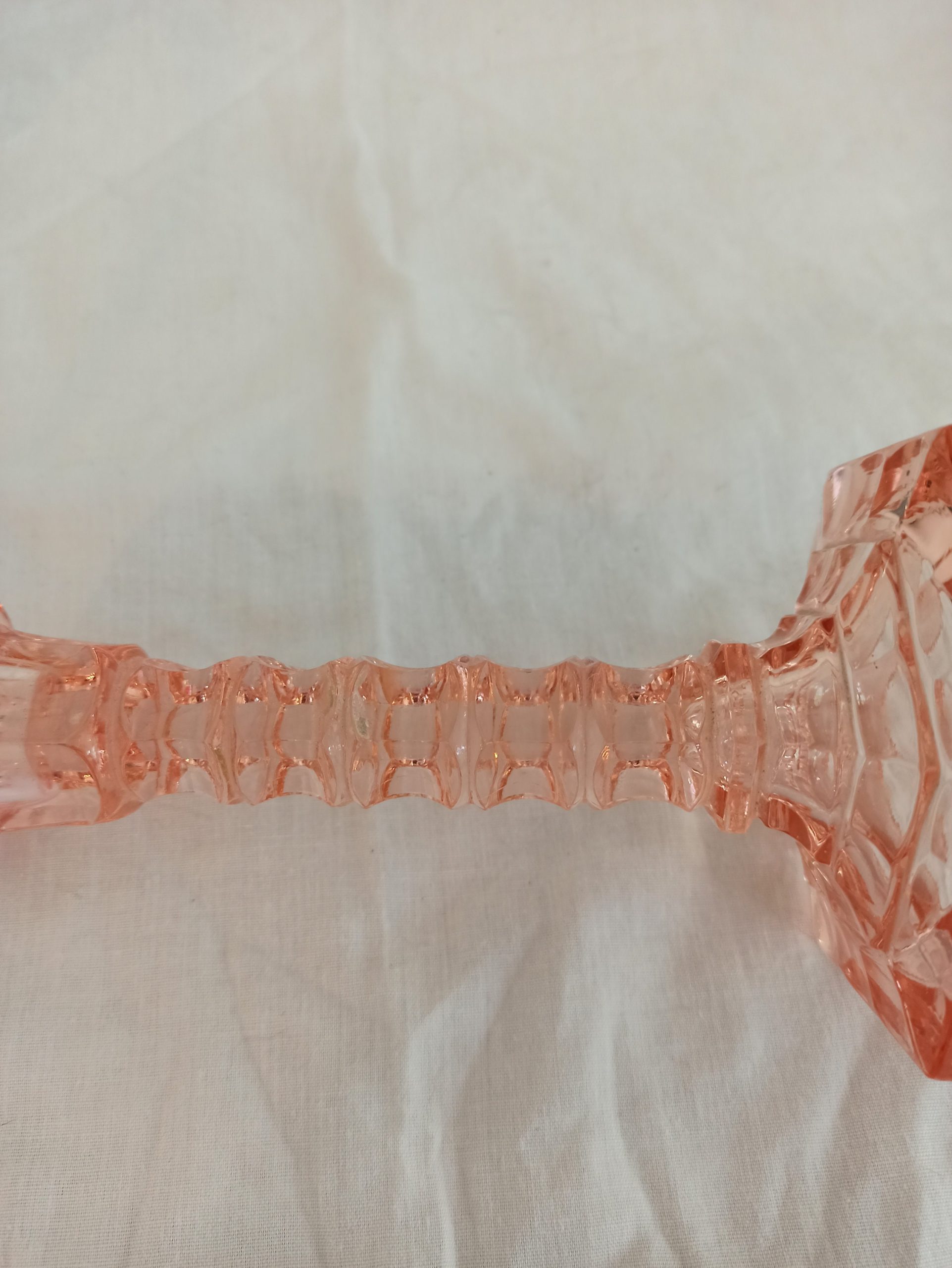 Vintage Single Glass Candlestick. Very Good Condition. - Image 3