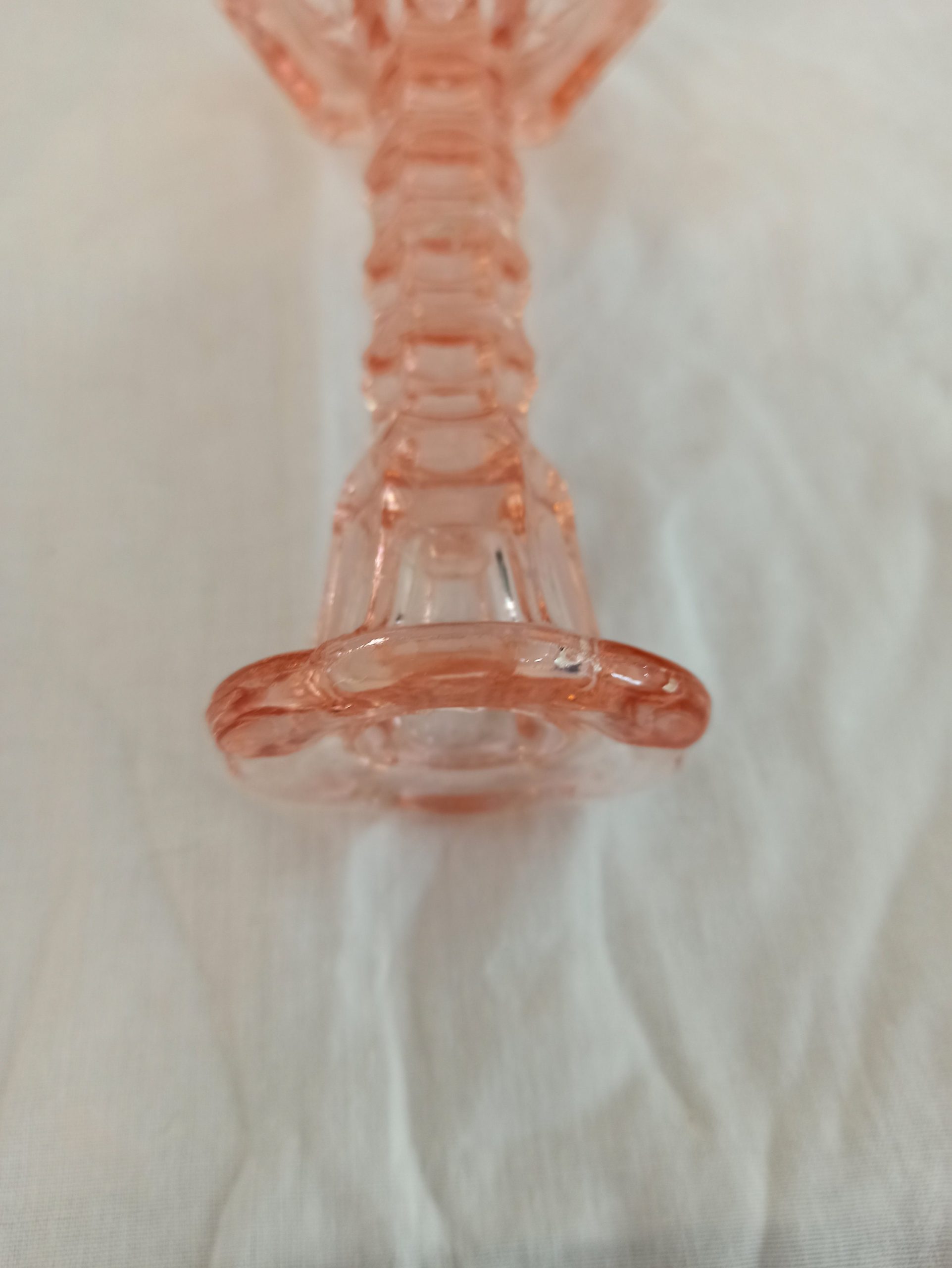 Vintage Single Glass Candlestick. Very Good Condition. - Image 5