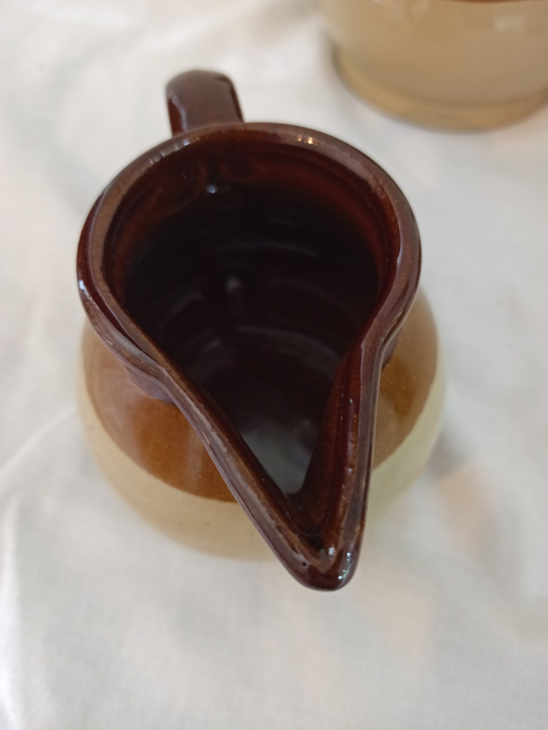Teapot Set. Serves Two. Treacle Glazed. 1980s. Teapot, Milk Jug, Sugar Bowl and Marmade / Jam Pot / Honey. - Image 5