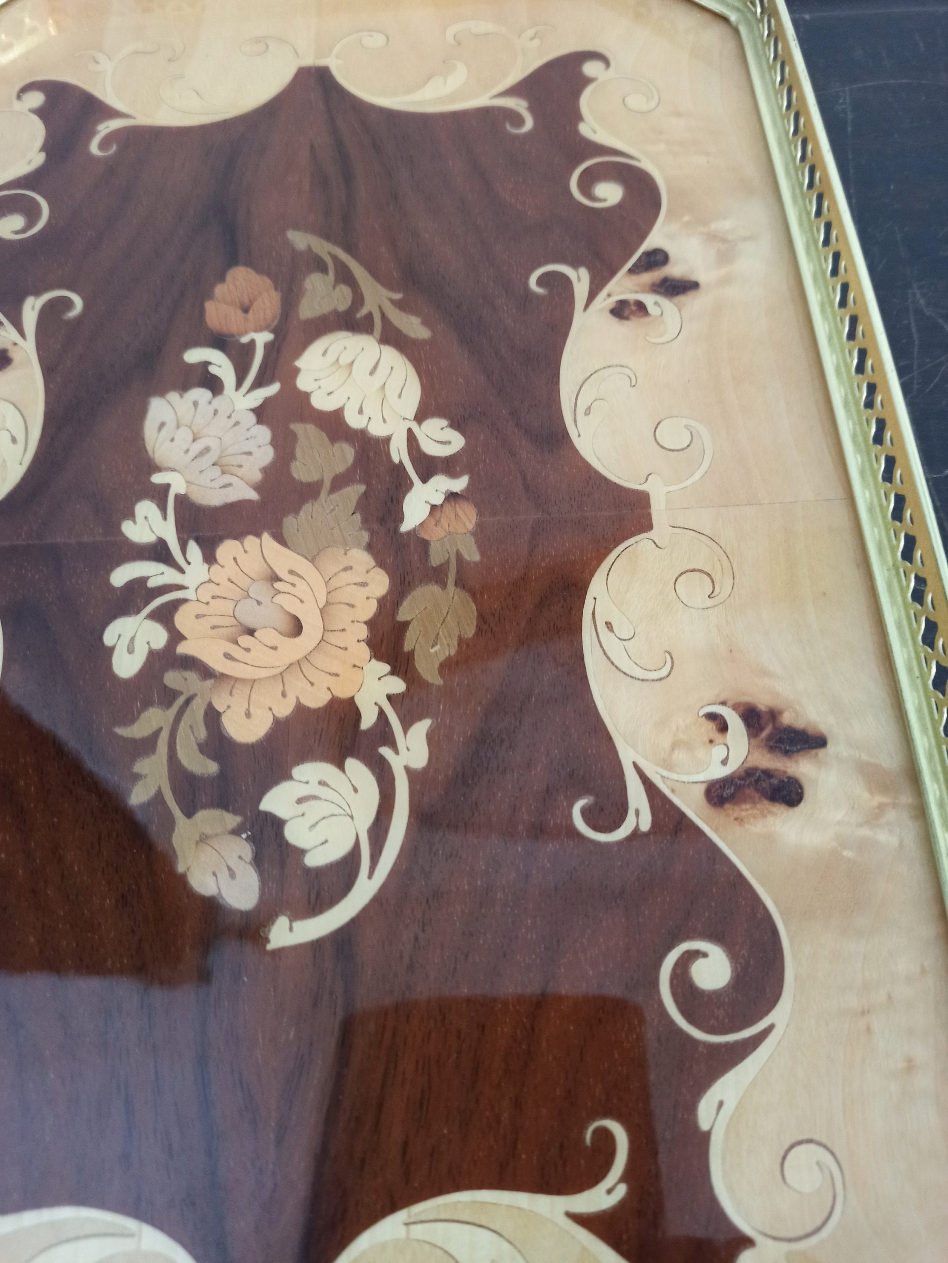 Sorrento Style Wooden Tea Tray. Good Condition. - Image 10