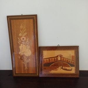Two Vintage Sorrento Style Wooden Wall Pictures.
