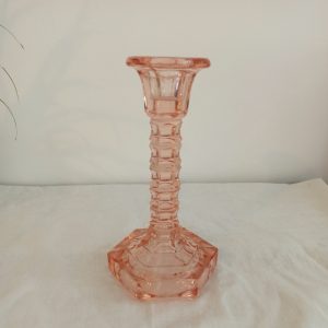 Vintage Single Glass Candlestick. Very Good Condition.