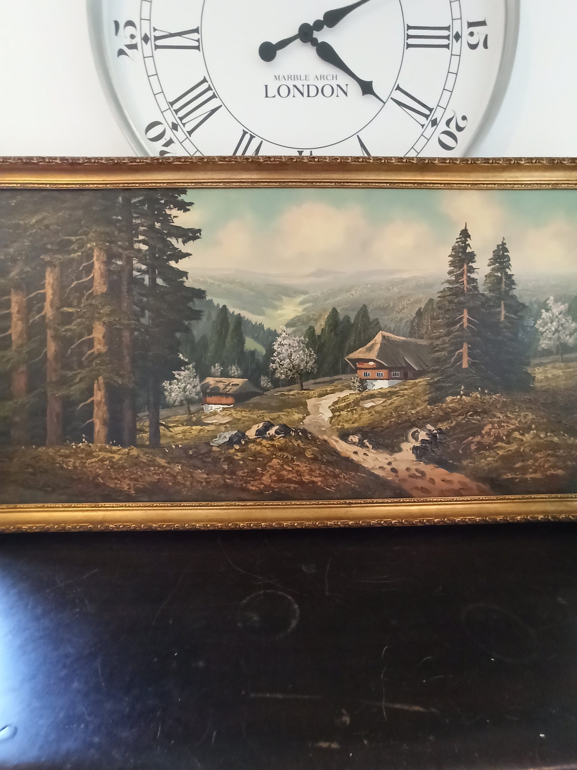 Framed Canvas Paining. Good Condition. Very Scenic. Very Large. 98cm x 58cm x 4cm. - Image 2
