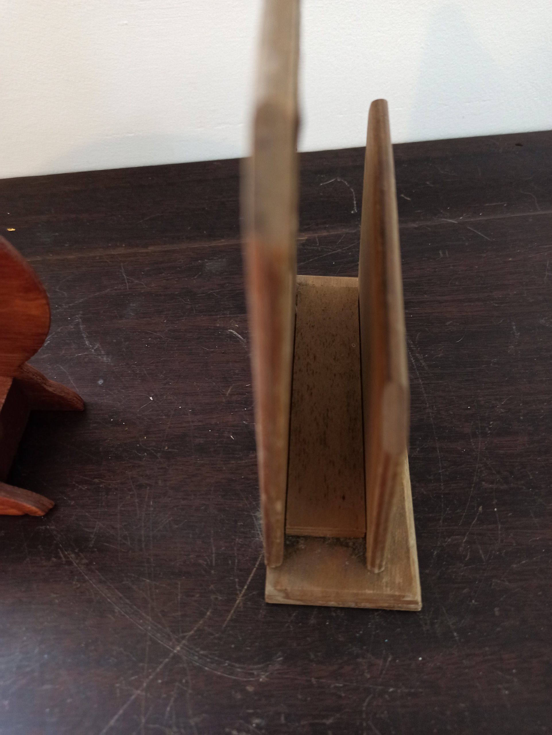 Wood And Copper Letter Racks. Set of Two. Vintage. - Image 7