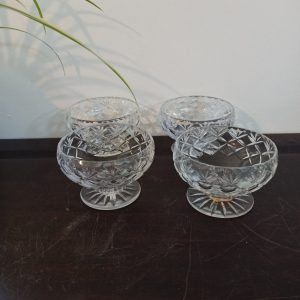 Glass Vintage Dessert Dishes. Set of 4.