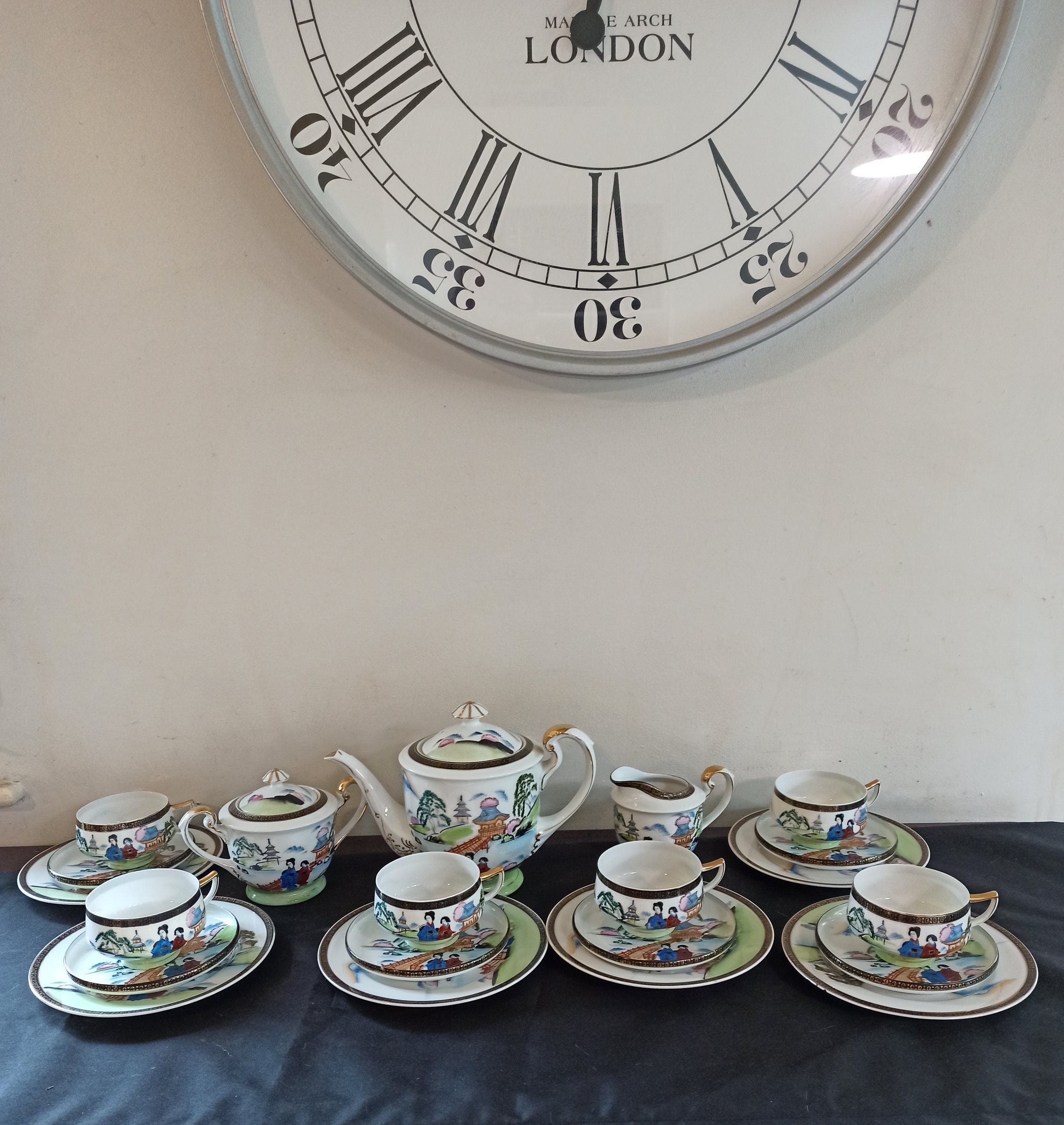 Vintage Japanese Tea Set. 21 Piece.