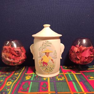 Vintage Sylvac Tea Caddy, c1950s