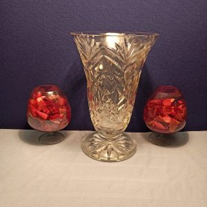 Large Glass Vase - Heavy - Very Good Condition