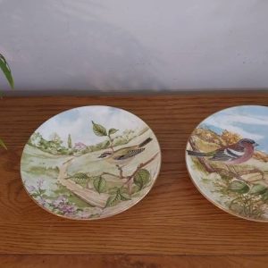 Two Crown China Bird Wall Plates