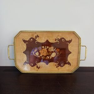 Sorrento Style Wooden Tea Tray. Good Condition.