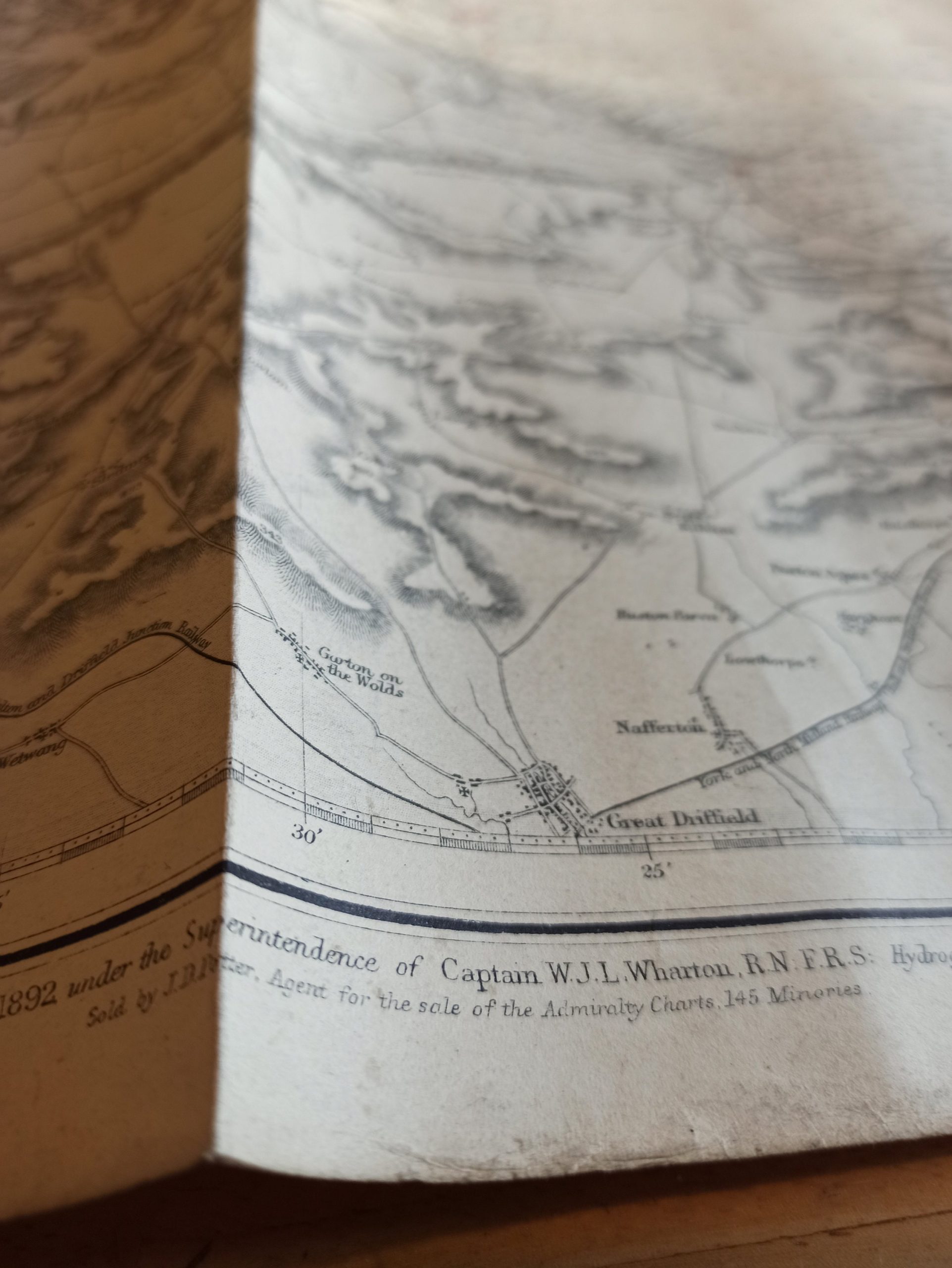 Vintage Maritime / Nautical Map. Original Published 1892. (1191). c. 1932. Flamborough Head To Hartlepool. North Sea. - Image 10