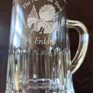 Set of 3 National Trust Glasses. Historical  Errdig House, Wales.