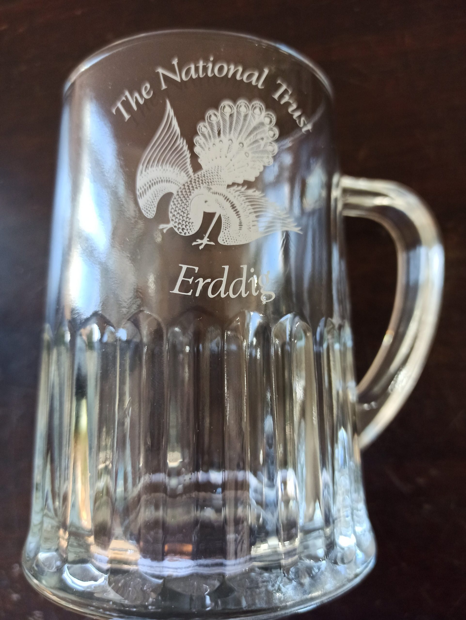 Set of 3 National Trust Glasses. Historical Errdig House, Wales.