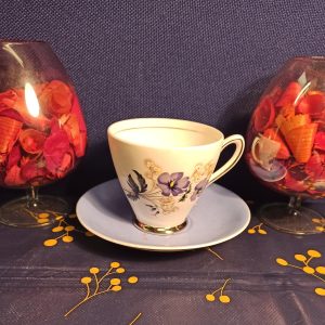Windsor Bone china Duo Cup and Saucer, "Windswept". 1950