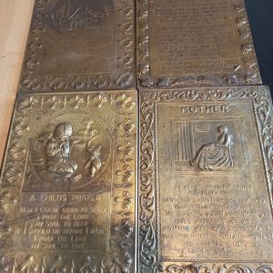 Vintage Brass Wall Plaques.